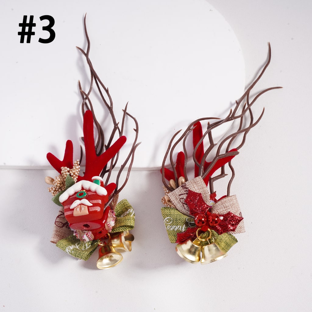 Holiday Series Deer, Santa, Snowman, Tree, Snowflakes & More with Rhinestones Christmas Charms Clay Bead