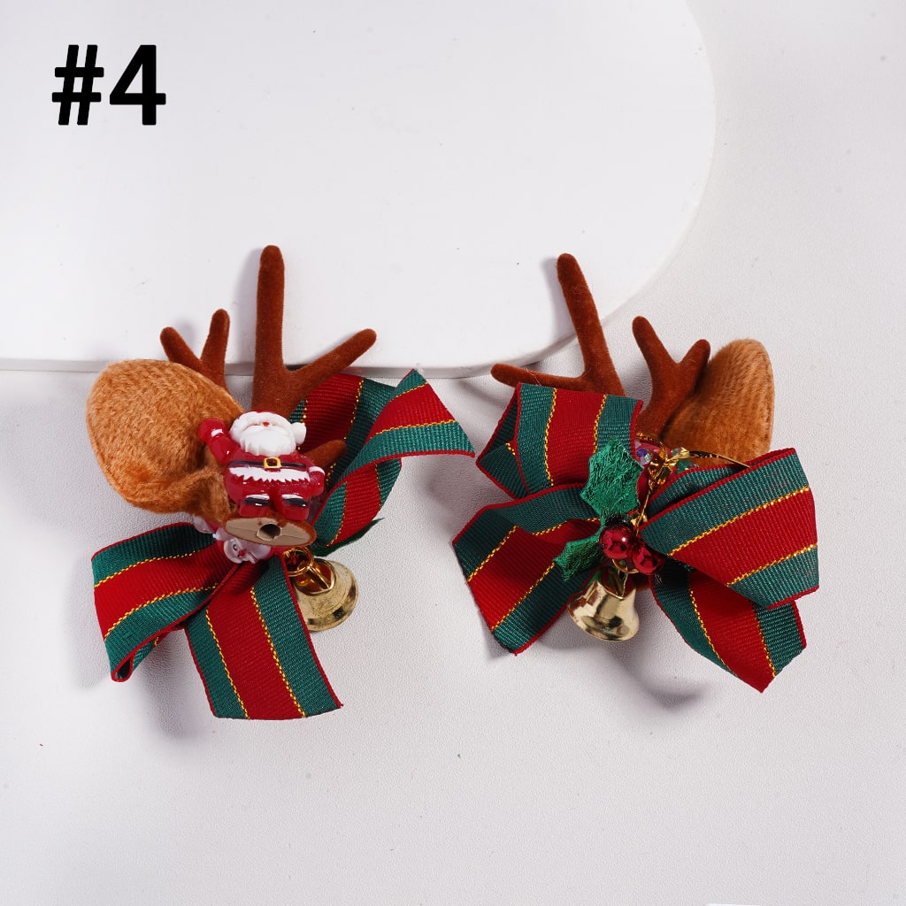Holiday Series Deer, Santa, Snowman, Tree, Snowflakes & More with Rhinestones Christmas Charms Clay Bead