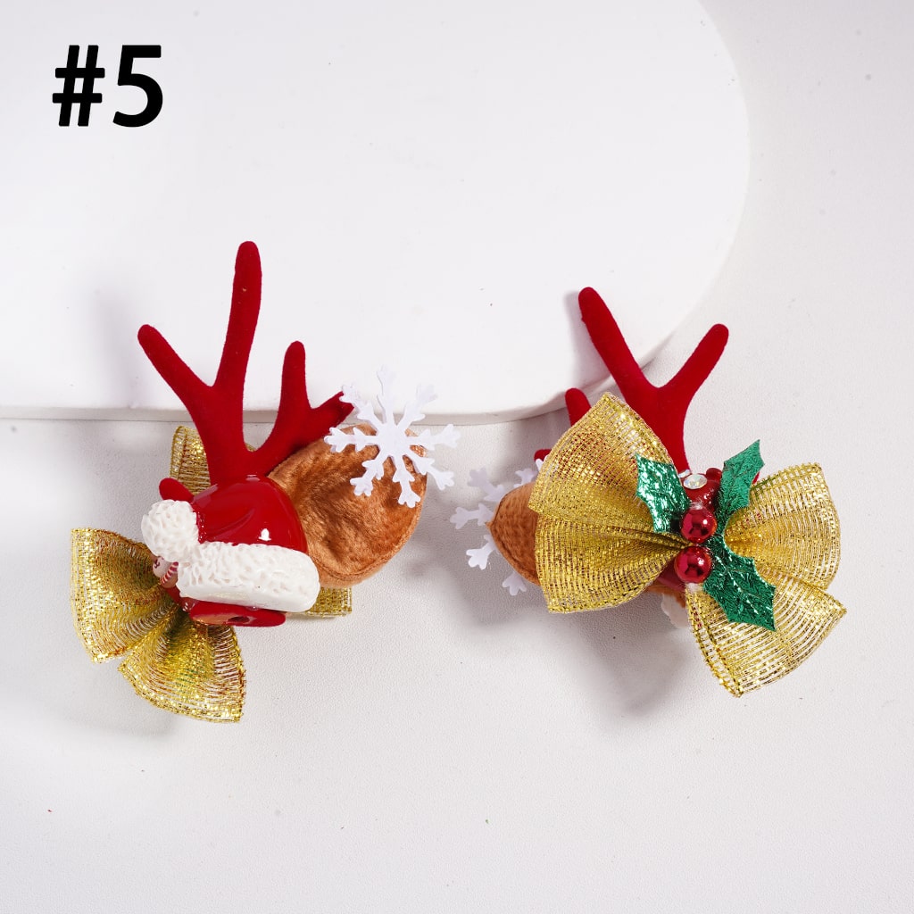Holiday Series Deer, Santa, Snowman, Tree, Snowflakes & More with Rhinestones Christmas Charms Clay Bead