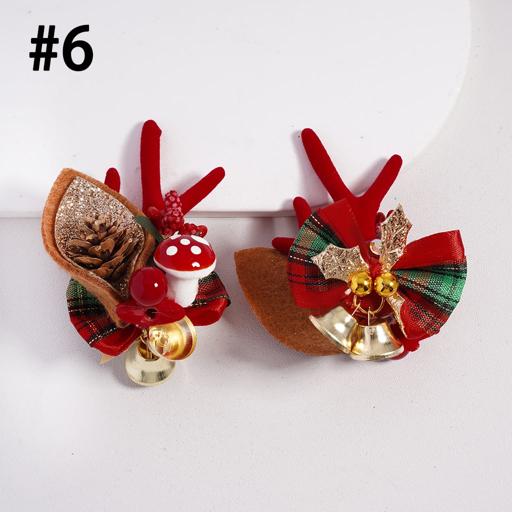 Holiday Series Deer, Santa, Snowman, Tree, Snowflakes & More with Rhinestones Christmas Charms Clay Bead