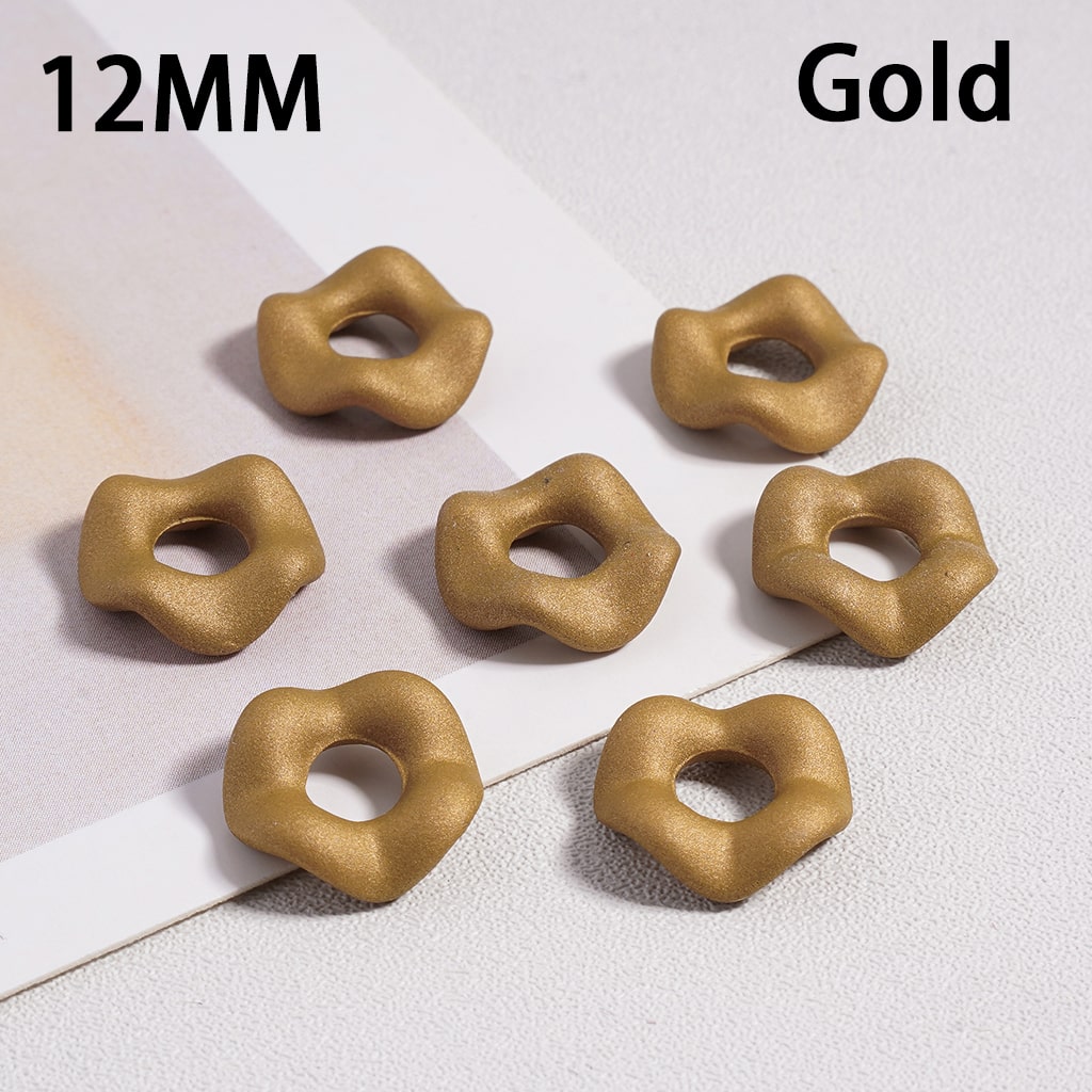 Wavy Rubber Paint Solid Color Acrylic Spacer Beads, 12mm (Single Color is available for 500pcs(Whole Bag) Only)