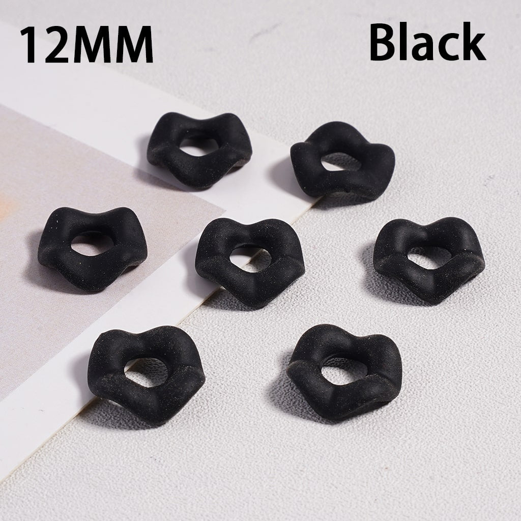 Wavy Rubber Paint Solid Color Acrylic Spacer Beads, 12mm (Single Color is available for 500pcs(Whole Bag) Only)