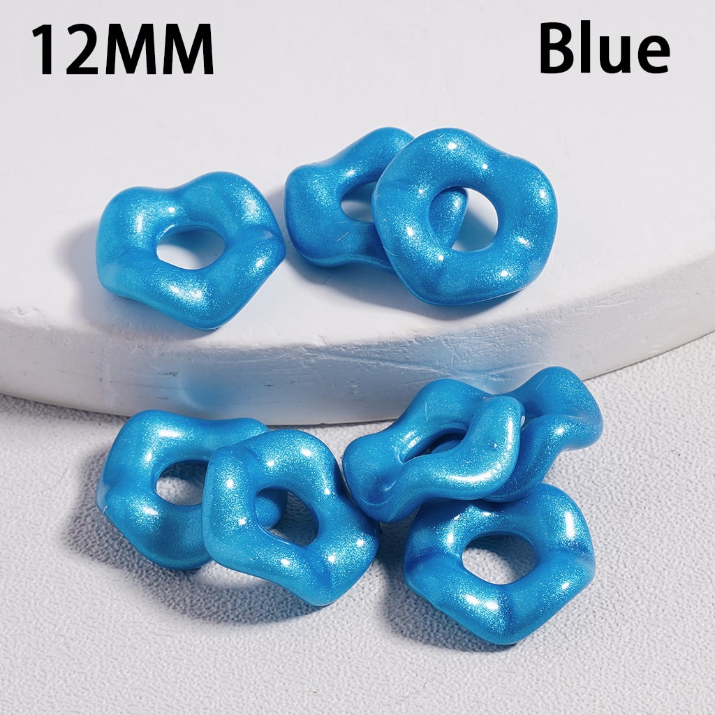 Dark Series Wavy Acrylic Spacer Beads Dark Color Series, 12MM (Single Color is available for 500pcs(Whole Bag) Only)