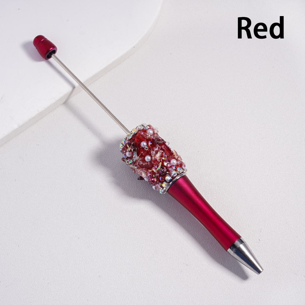 Cute Shiny Butterflies Decoration AB & Cone Shape Rhinestones White Pearls in Solid Color Clay Pen Topper
