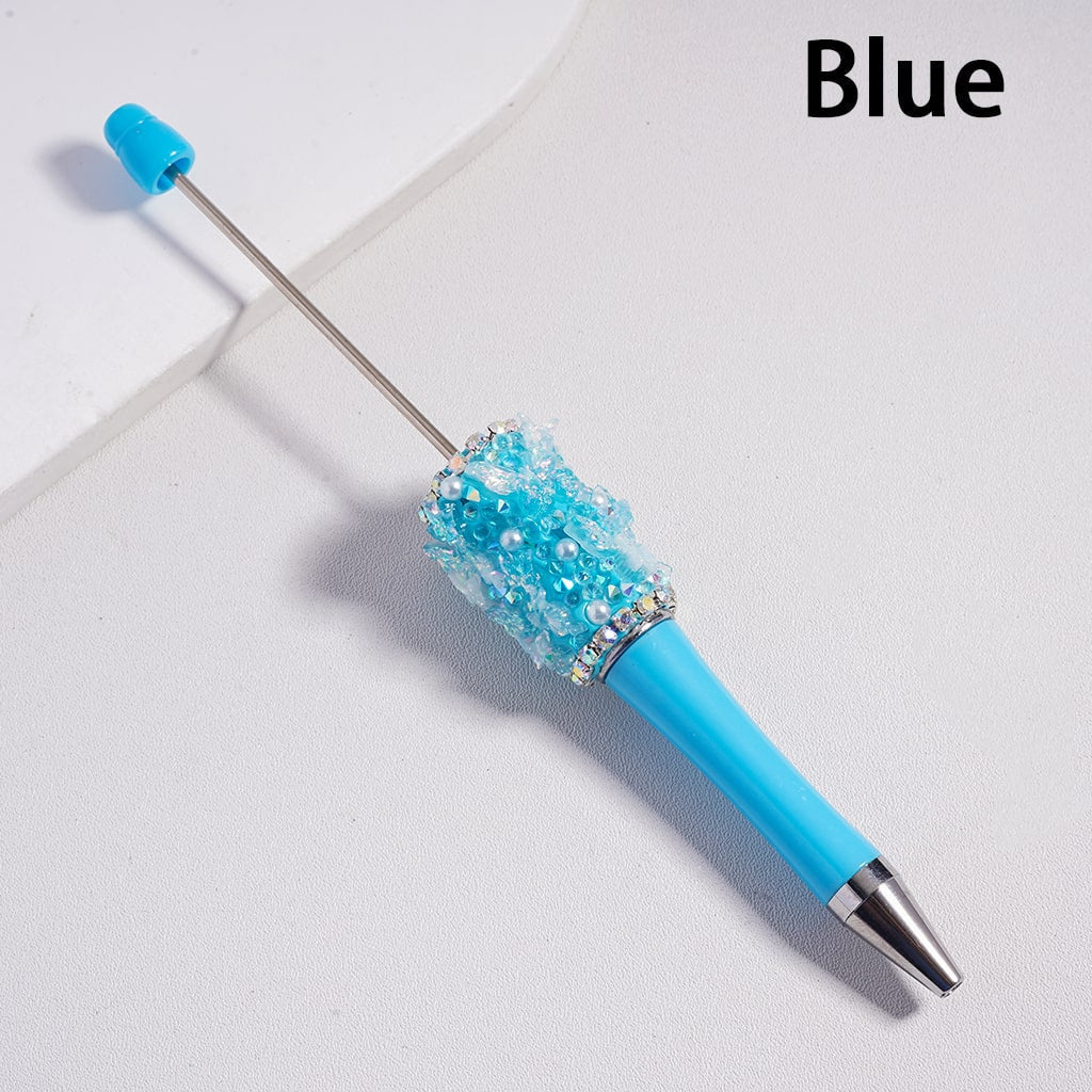 Cute Shiny Butterflies Decoration AB & Cone Shape Rhinestones White Pearls in Solid Color Clay Pen Topper