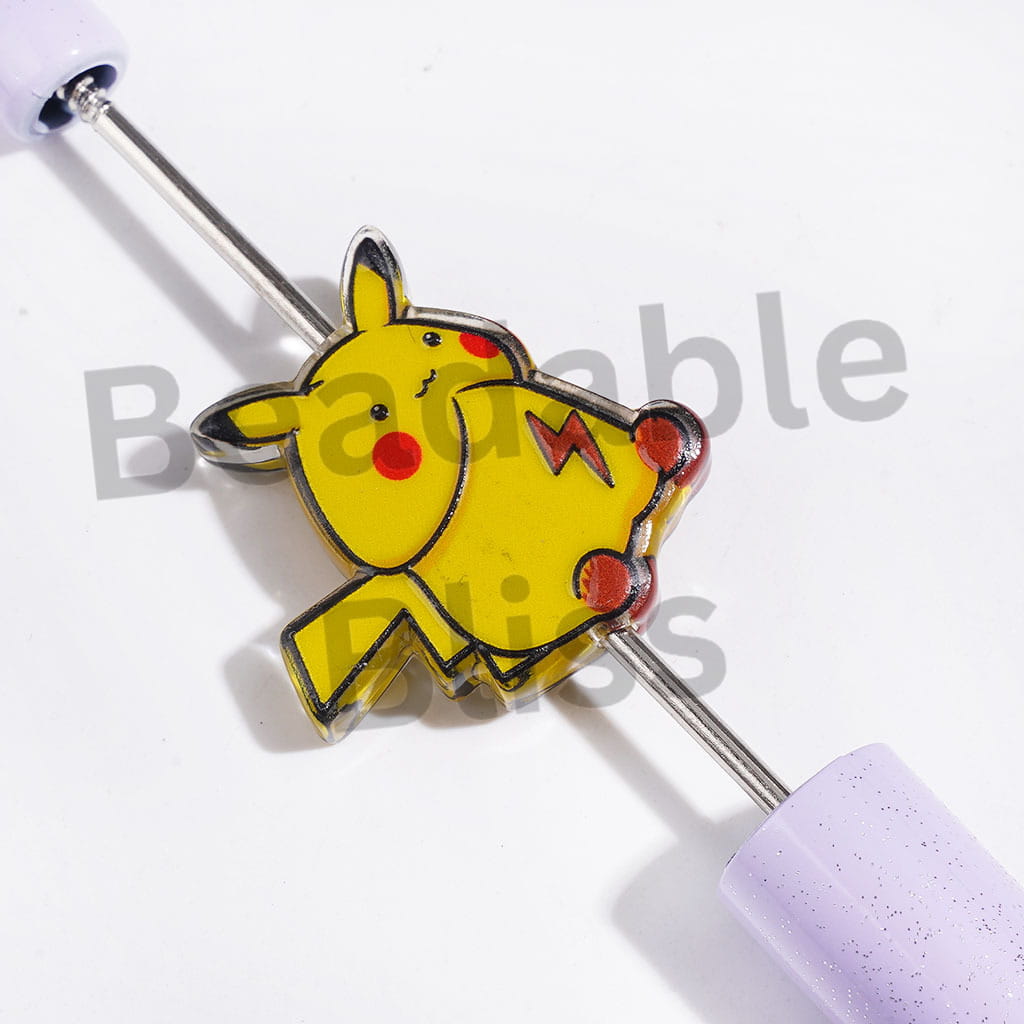 Small Monster Character in Man Exclusive Theme Acrylic Beads, Semi-Clear, Random Mix