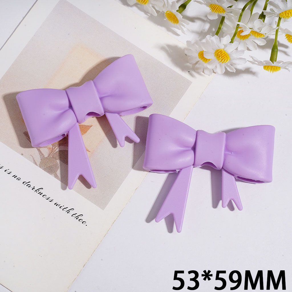 Food Grade Silicone Straw Topper for Cups and Tumblers Purple Bowtie, 53*59MM