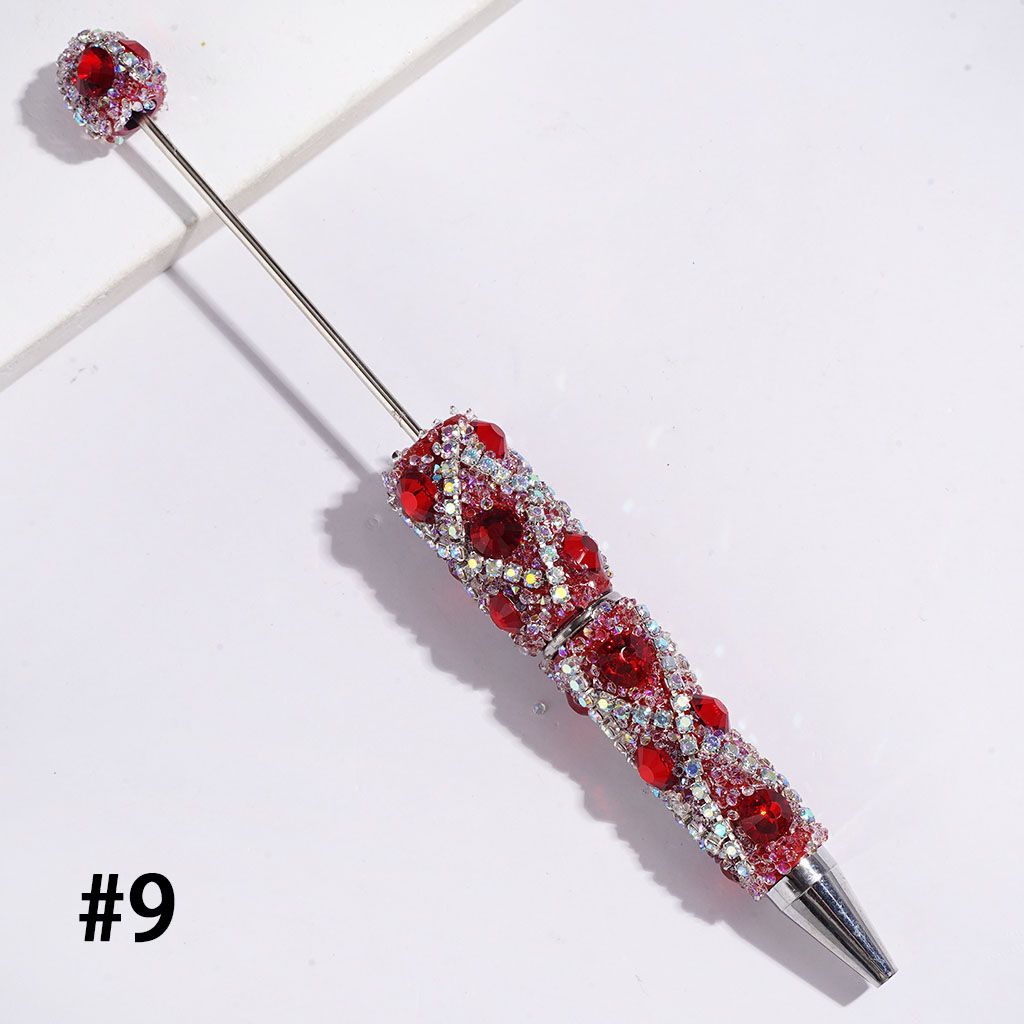 Glamorous Multicolor Rhinestones with X-Shaped AB Chains & Clear Cone Shaped Rhinestones Handmade Beadable Sugar Pens