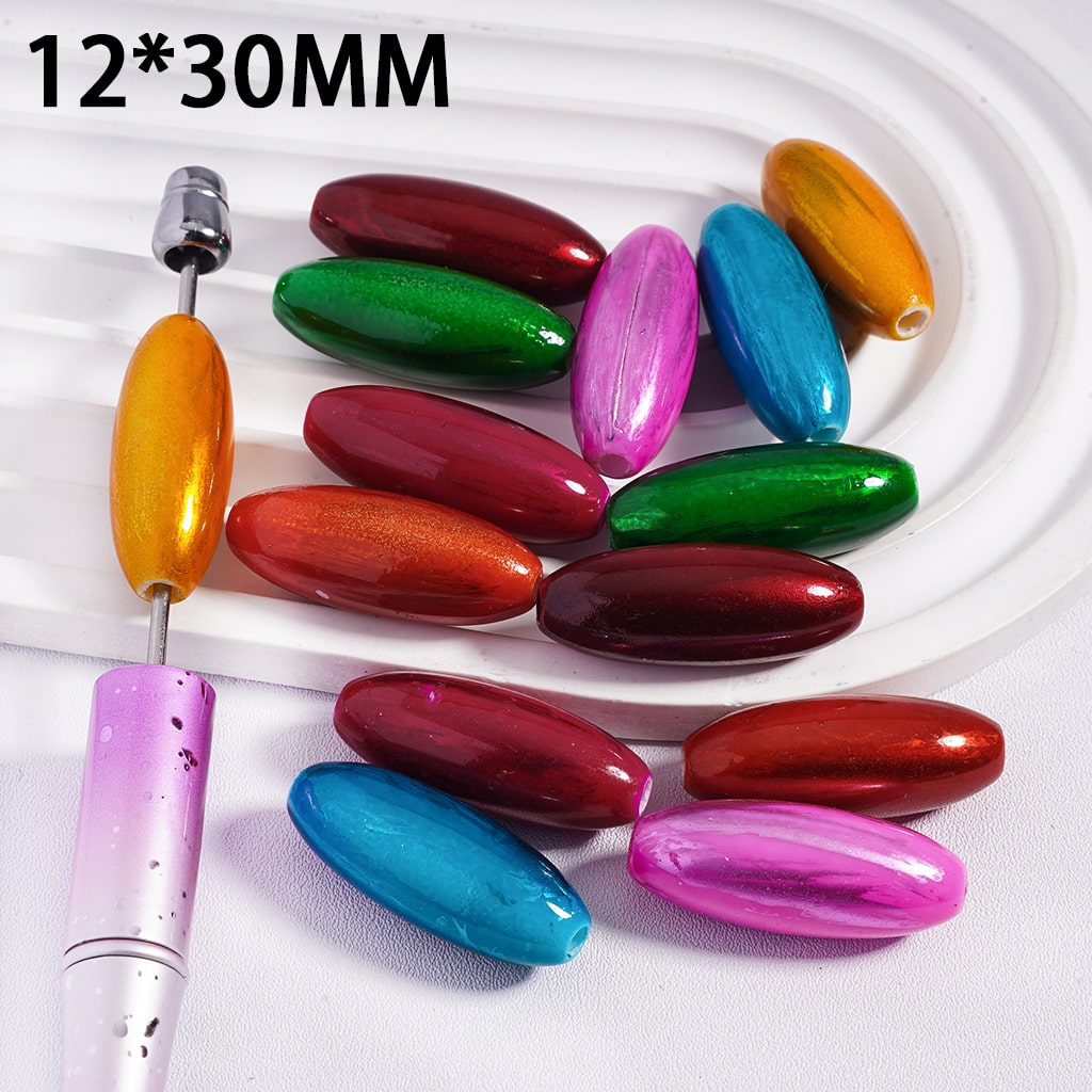 American Football Multi-Color, Shape Acrylic Beads 12*30MM, Random Mix