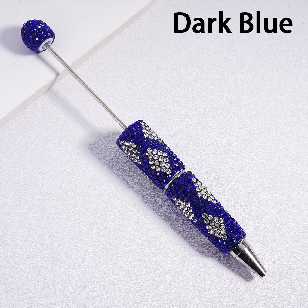 Rhombus-Shaped Multi-Color Clear Rhinestone Beadable Clay Pens Random Mix