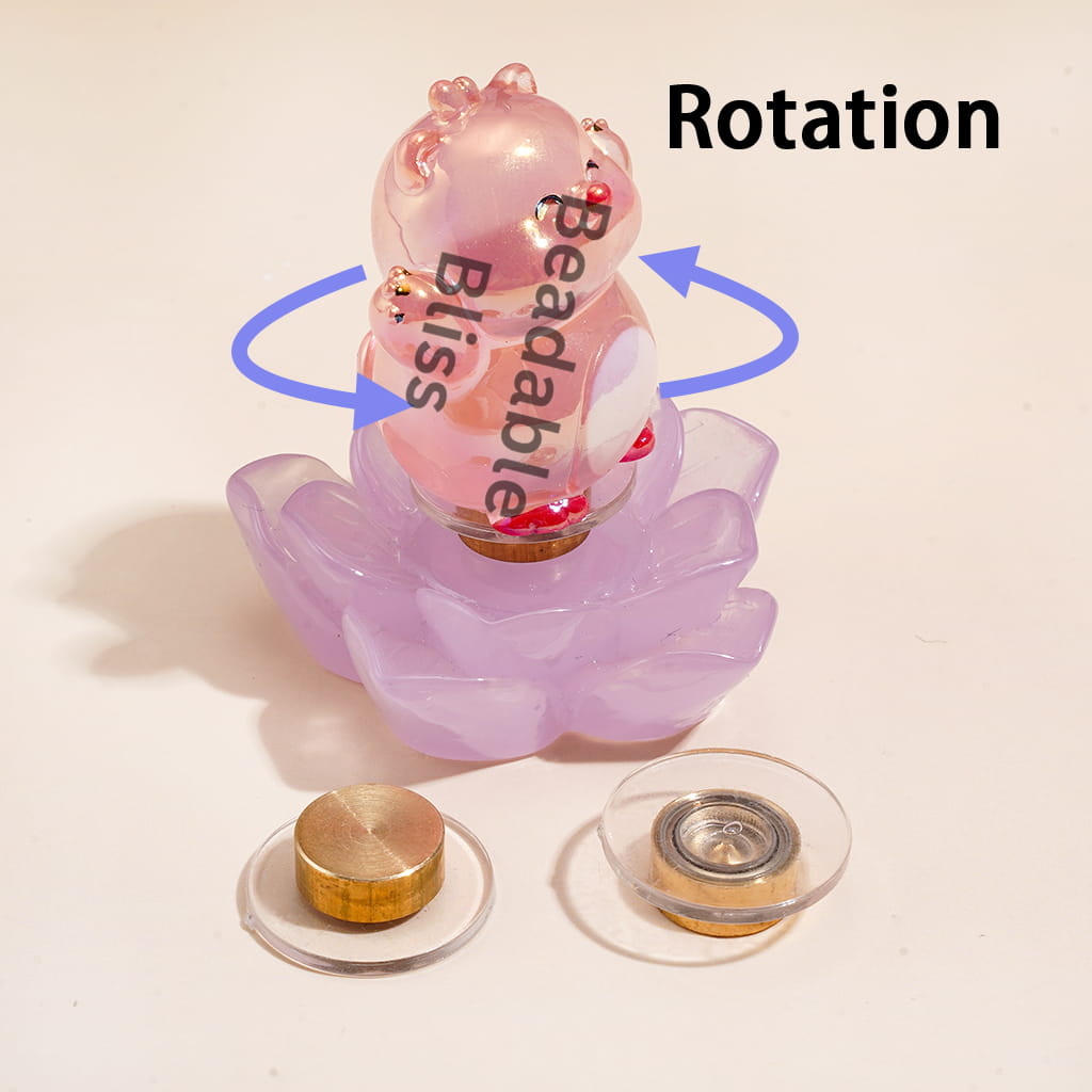 DIY Luminous Lotus Flower Acrylic Base Series, 12*43MM, Multi-Color, Random Mix (Please Read Description)