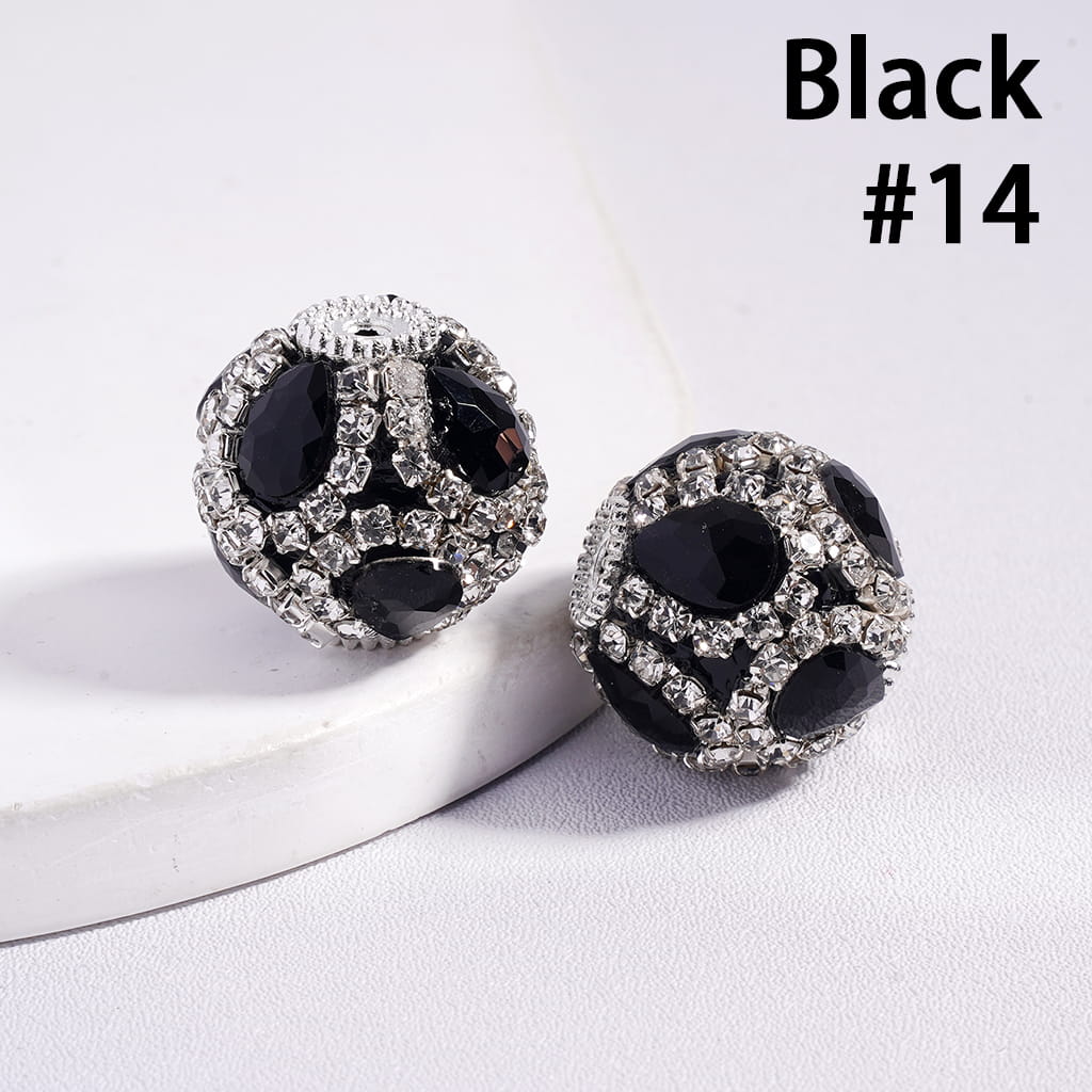 Water Drop Shape Multi‑Color Acrylic Beads with Clear Rhinestone Chain 20MM