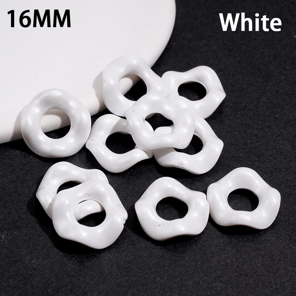 Pastel Pearlized Wavy Loop Acrylic Spacer Beads with Pearl Finish, 16MM, Assorted Colors
