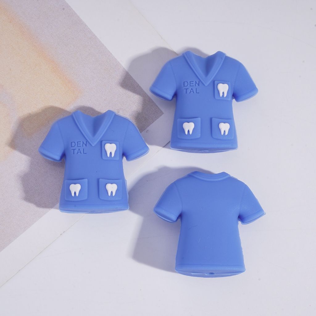 3D Dental Series Dentist Uniform, Mouthwash & Teeth Designs Silicone Focal Beads