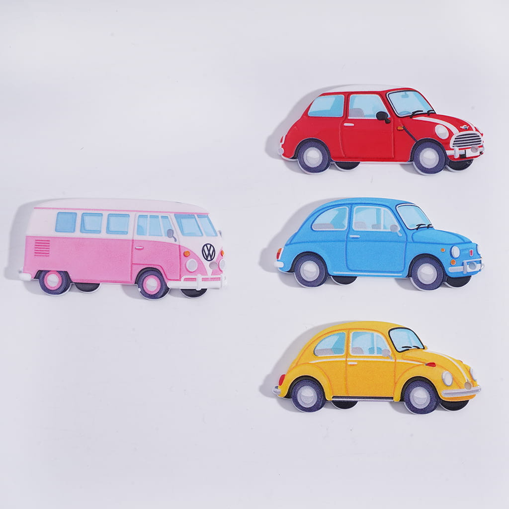 Classic Retro Car Variety Acrylic Pendants Beads Random Mix