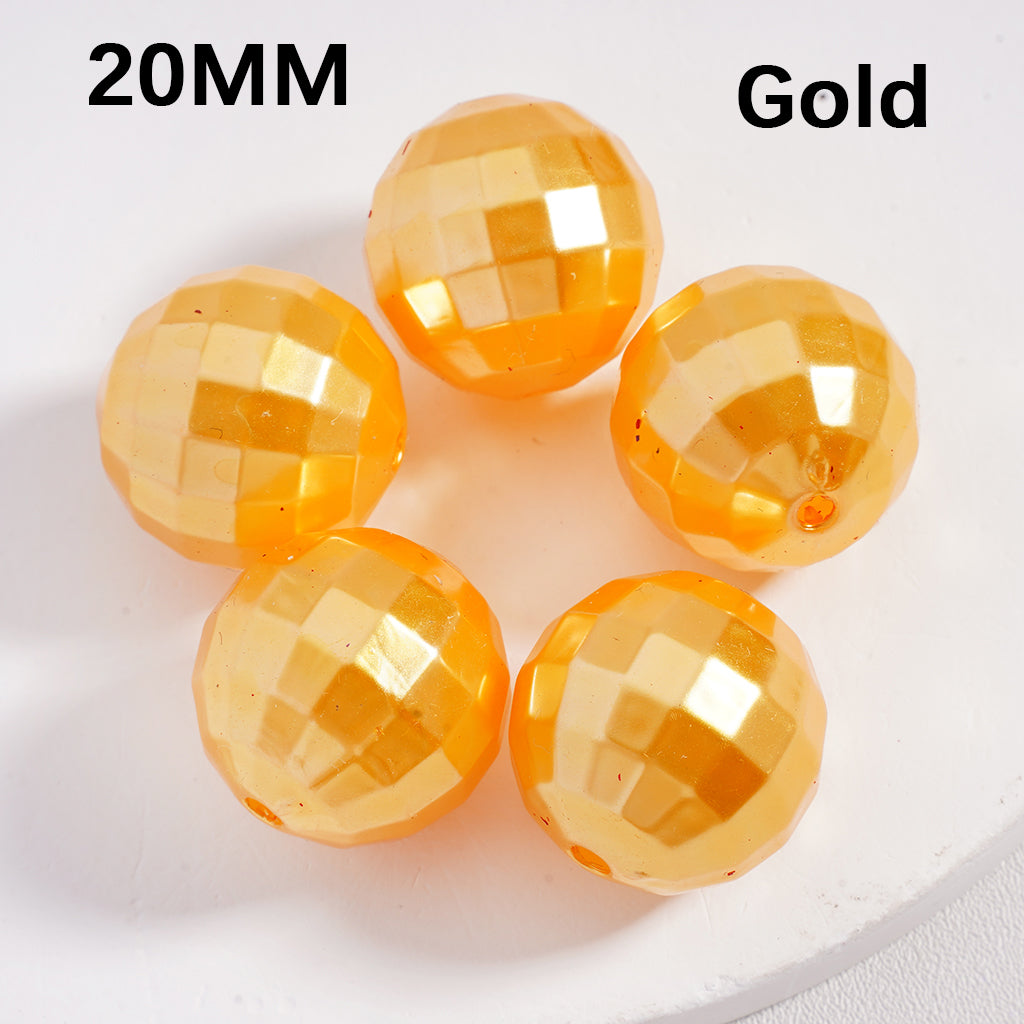 Glossy Round Design Vibrant Multi Color Large Acrylic Beads 20MM (Single Color is available for 120pcs(whole bag) Only)