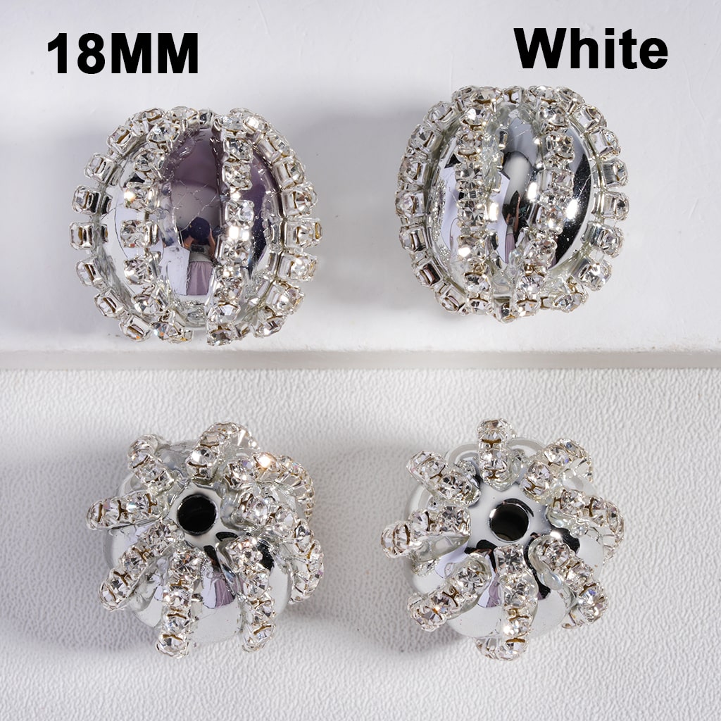 Christmas beads with Shiny Rhinestone Chains Metallic Colors Acrylic Beads 18MM