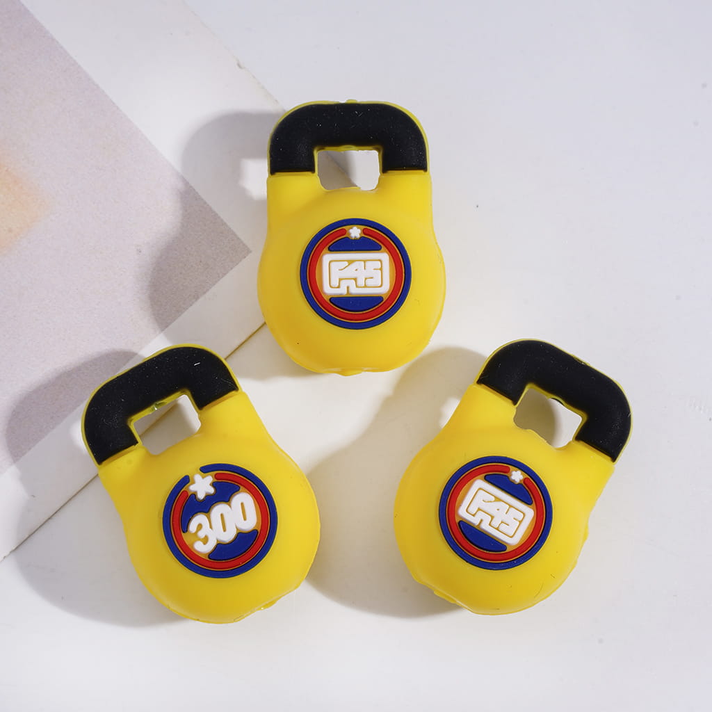 3D Sports Gym Equipment Theme Water Bottle Shape Silicone Focal Beads