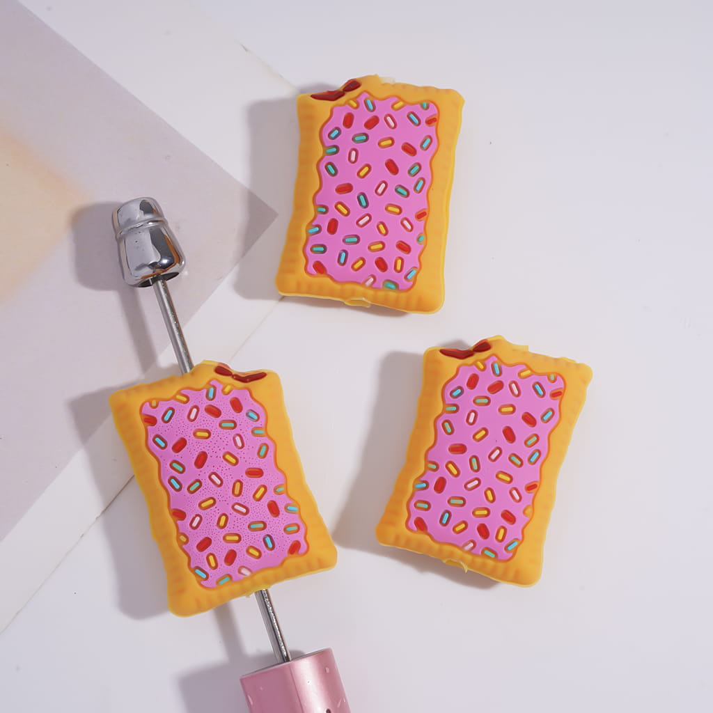 3D American Breakfast Snack Silicone Focal Beads