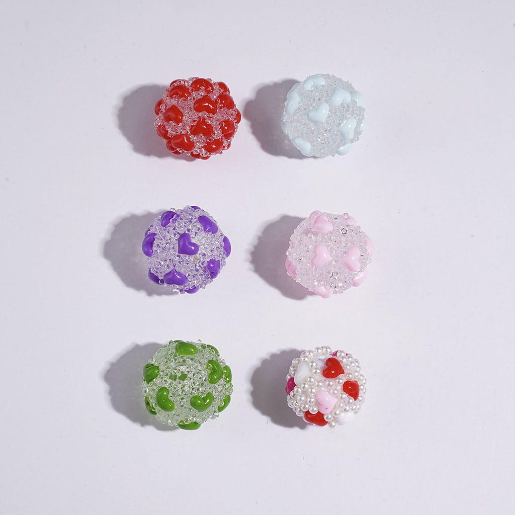 Tiny Heart-Shaped Plastic Jewelry Accessories for DIY Crafts, 4*6MM, Multicolor