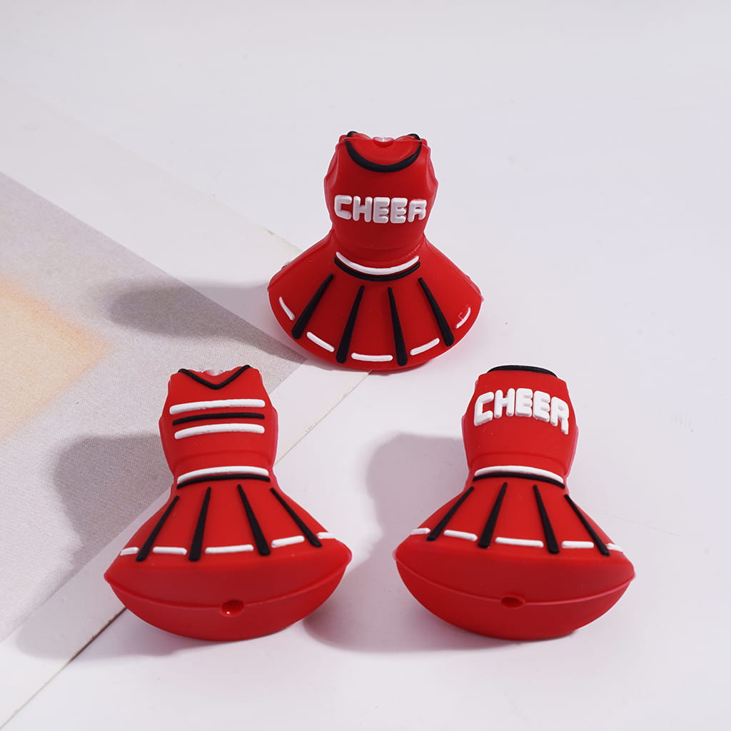 3D Baseball Sports Series shirt shape Silicone Focal Beads