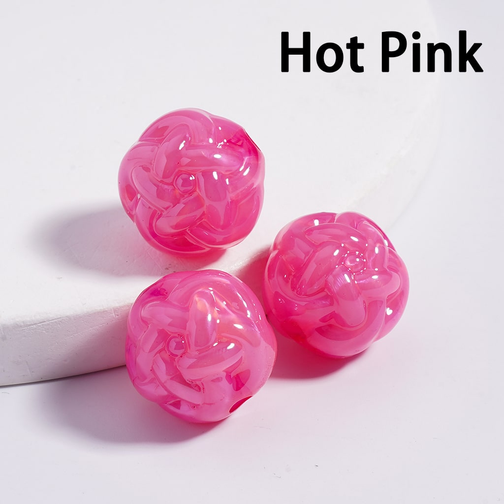 Glossy Cute Ball of Yarn Shape Multi-Color Round Acrylic Beads 16MM (Single Color is available for 200pcs(whole bag)Only)