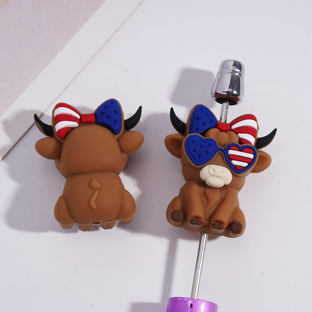 United States Independence Day Series USA Theme Silicone Focal Beads