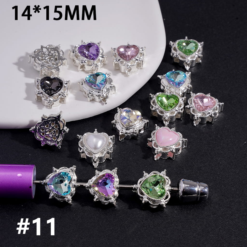 Glittery Rhinestones in Assorted Series Design, Jewelry Accessories, Exquisite Alloy Beads Random Mix