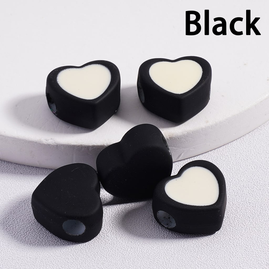 Cute Mini Light & Dark Colors Hearts Shape Acrylic Beads 13*15MM (Horizontal Hole) (Single Color available for 200pcs Whole Bag Only)