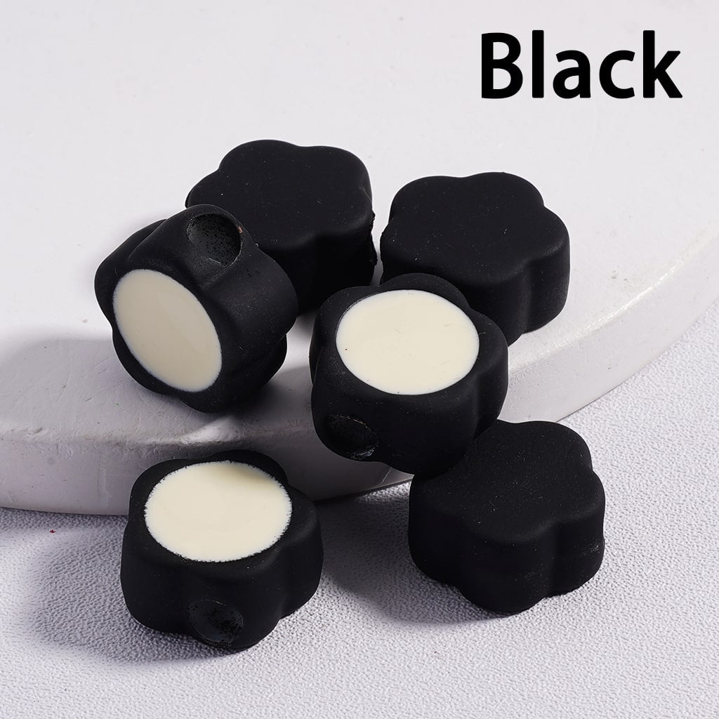 Cute Mini Plum Blossom Light & Dark Colors Flowers Colorful Outlines Acrylic Beads 12*15MM (Single Color available for 200pcs Whole Bag Only)