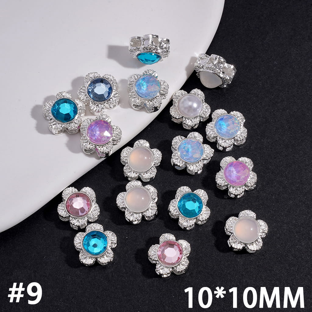 Sparkling Rhinestone Metal Beads Jewelry Accessories Random Mix, Various Style (Please Read Description)