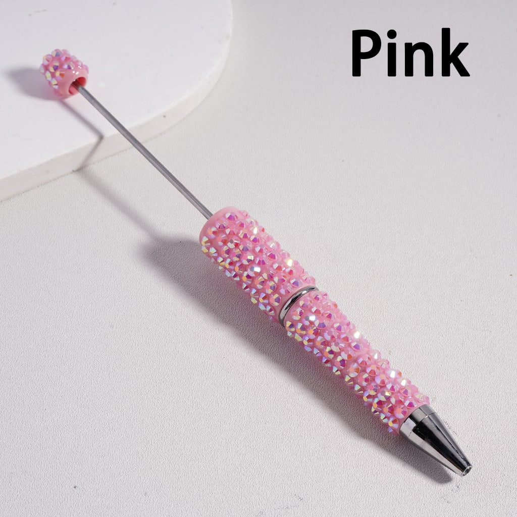 Rainbow Sparkle Glitter Glam Multi-Color Rhinestone Beadable Pen Random Mix