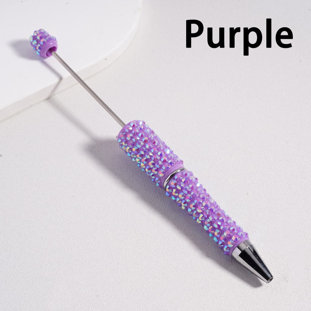 Rainbow Sparkle Glitter Glam Multi-Color Rhinestone Beadable Pen Random Mix