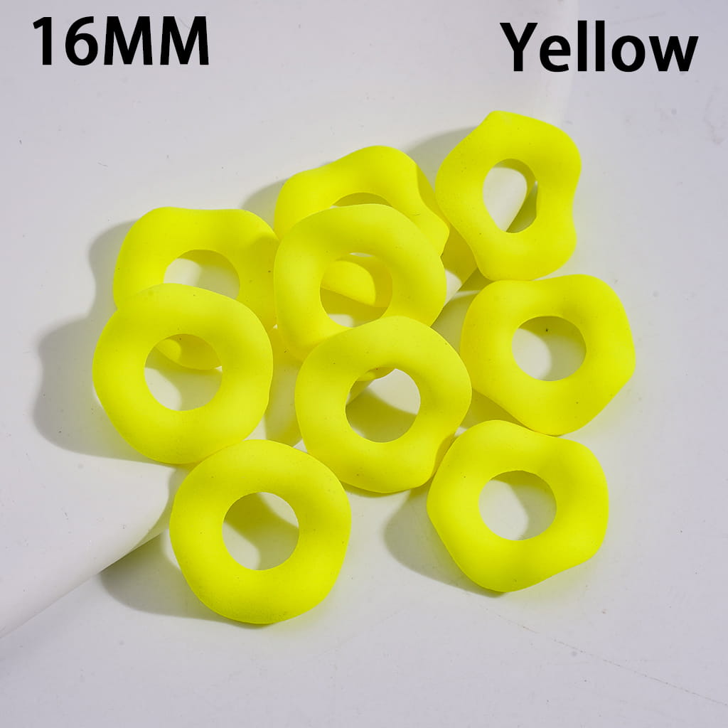 Matte Rubber Painted Wavy Shape Fluorescent Colors Acrylic Spacer Beads 16MM Random Mix