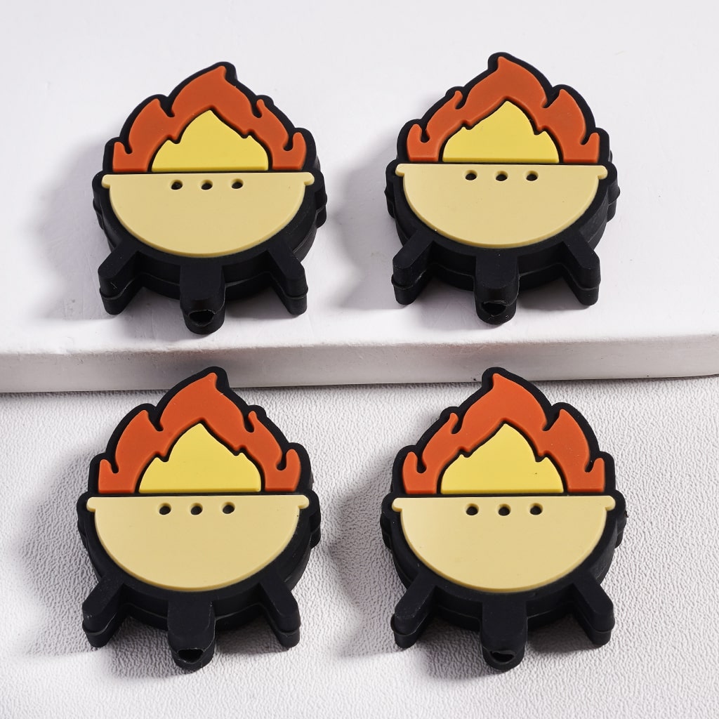 3D Cute Oven & Grill Food Themed Silicone Focal Beads