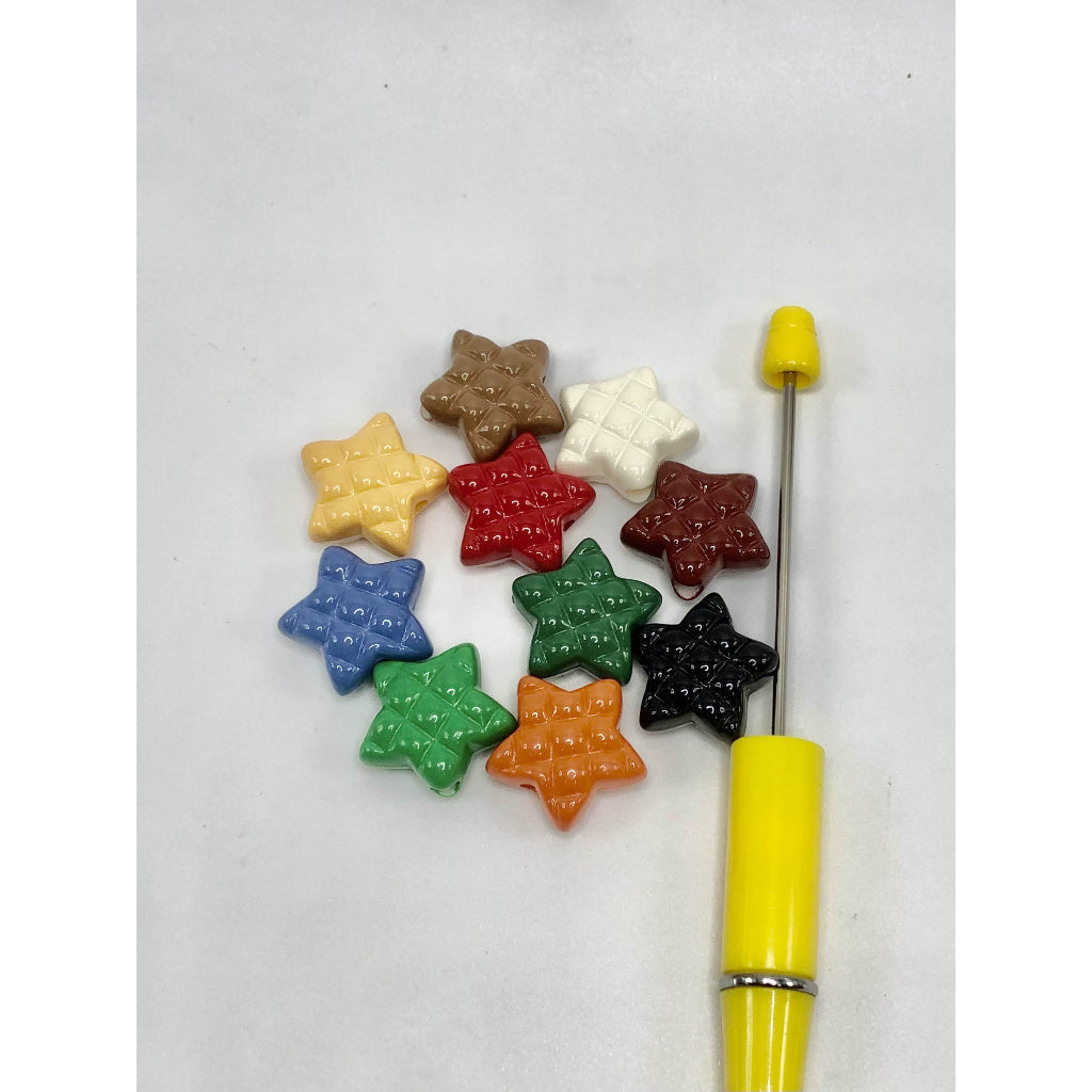 Star Shape Textured Acrylic Beads
