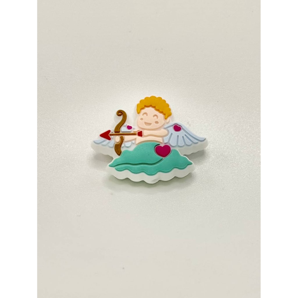 Angel on Cloud Love Cupid Valentines Day Silicone Focal Beads
