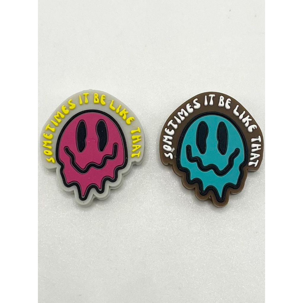 Pink and Blue Spirit Sometimes It Be Like That Silicone Focal Beads