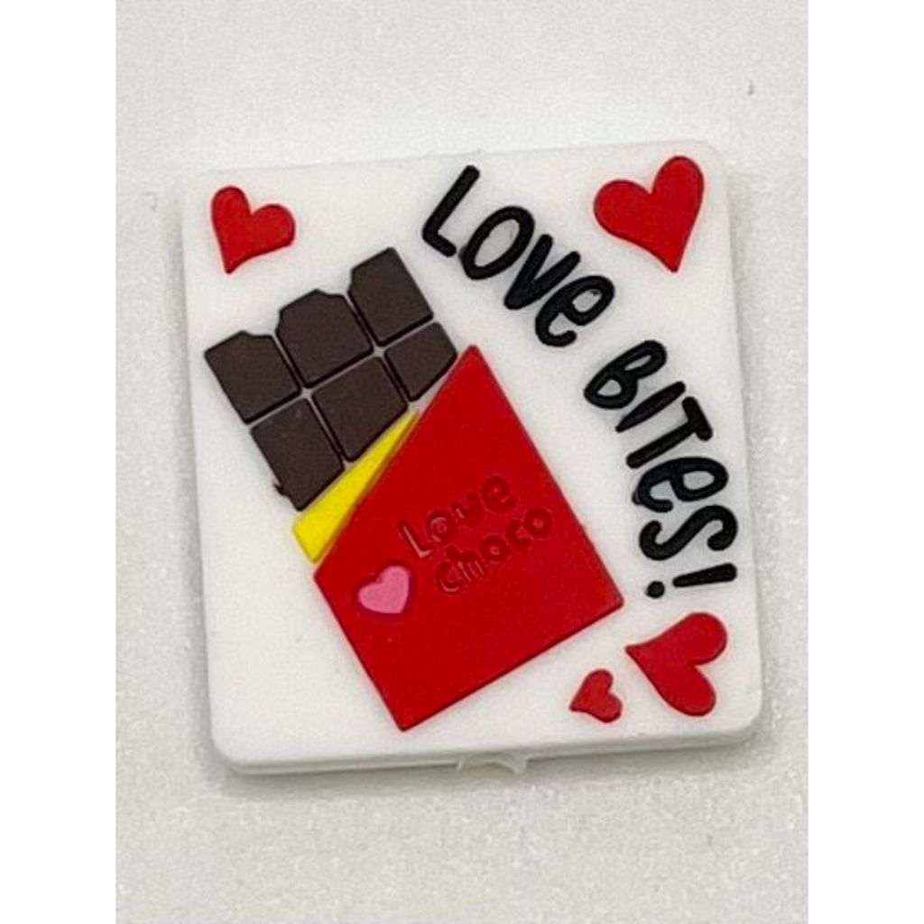 Chocolate Love Bites Love Choco Silicone Focal Beads
