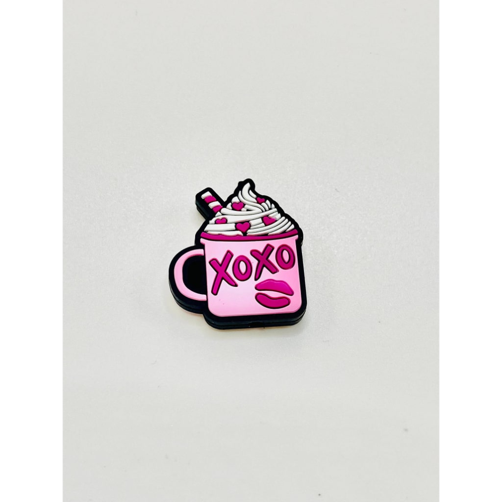 Kiss Cream Smoothie XOXO Coffee Cup Silicone Focal Beads