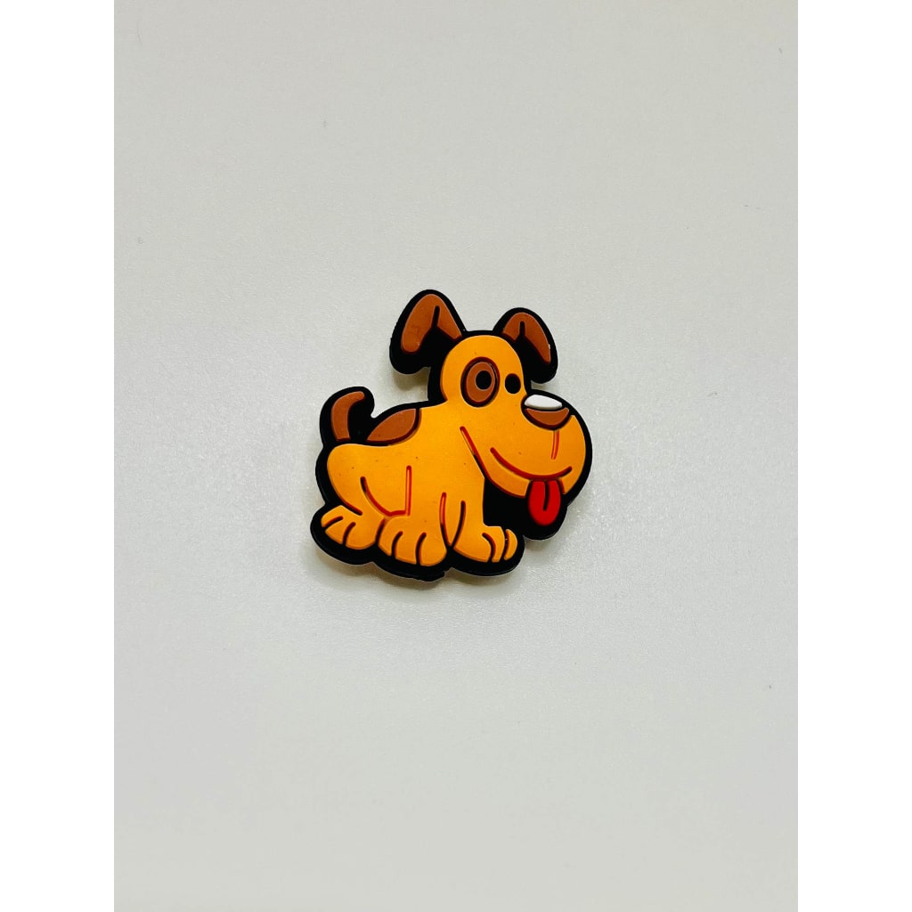 Cute Brown Spotty Cartoon Dog Silicone Focal Beads
