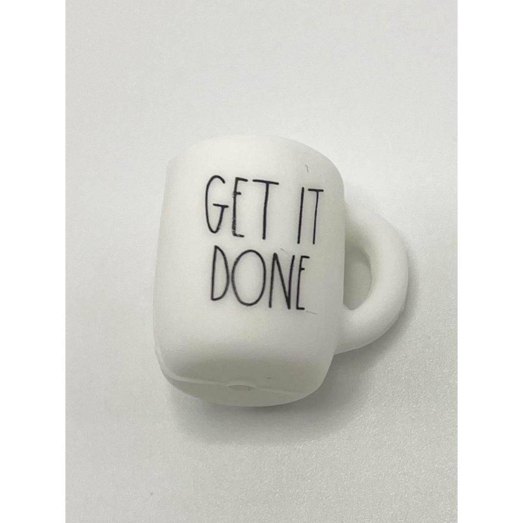 Coffee Mug Get It Done Cup Silicone Focal Beads