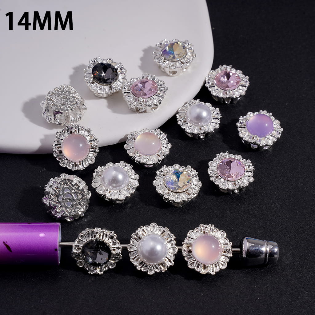 Shiny Rhinestones Decorative Jewelry Accessories in Assorted Styles Fancy Alloy Beads Random Mix
