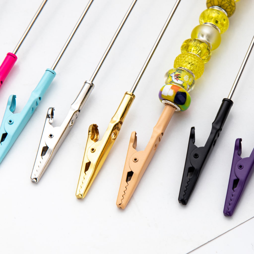 Alligator Clips Beadable Random Mix and Silver Color 138mm