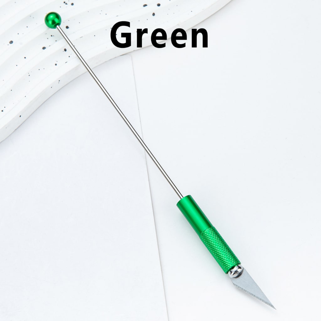 DIY Beadable Metal Engraving Knife in Solid Color, Multi-Functional Design, 179MM Long