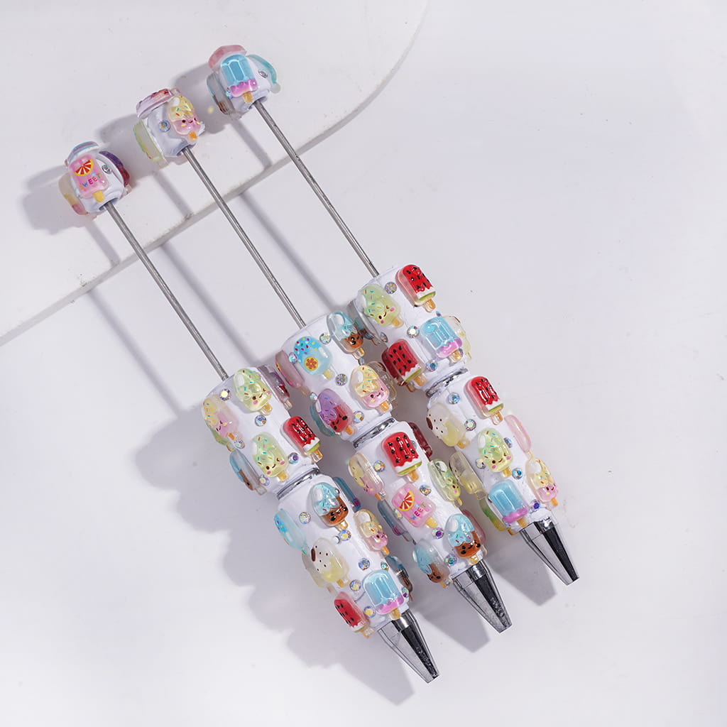 Cute Fruit Series Beadable Clay Pen with AB Sparkle Rhinestones