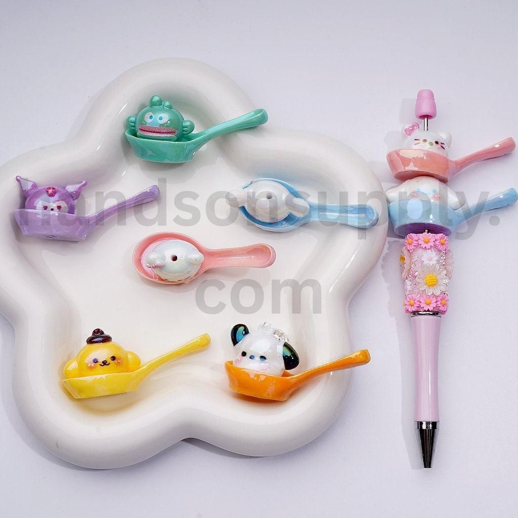 Sanri Characters in Spoon Cute Design Acrylic Beads 24*52MM, Random Mix