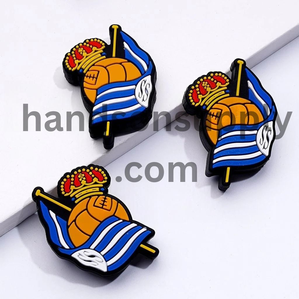 Adorable Real Socieda Football Soccer Club Spain Silicone Focal Beads