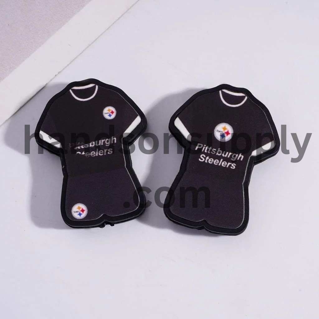 Pittsburgh Football Set Jersey Silicone Focal Beads