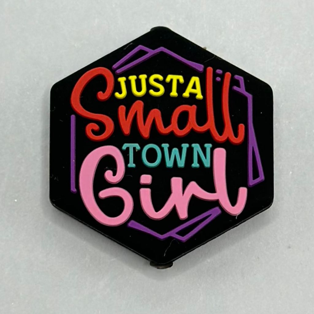 Girl Just a Small Town Silicone Focal Beads